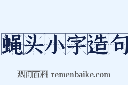 蝇头小字造句是什么意思的图片